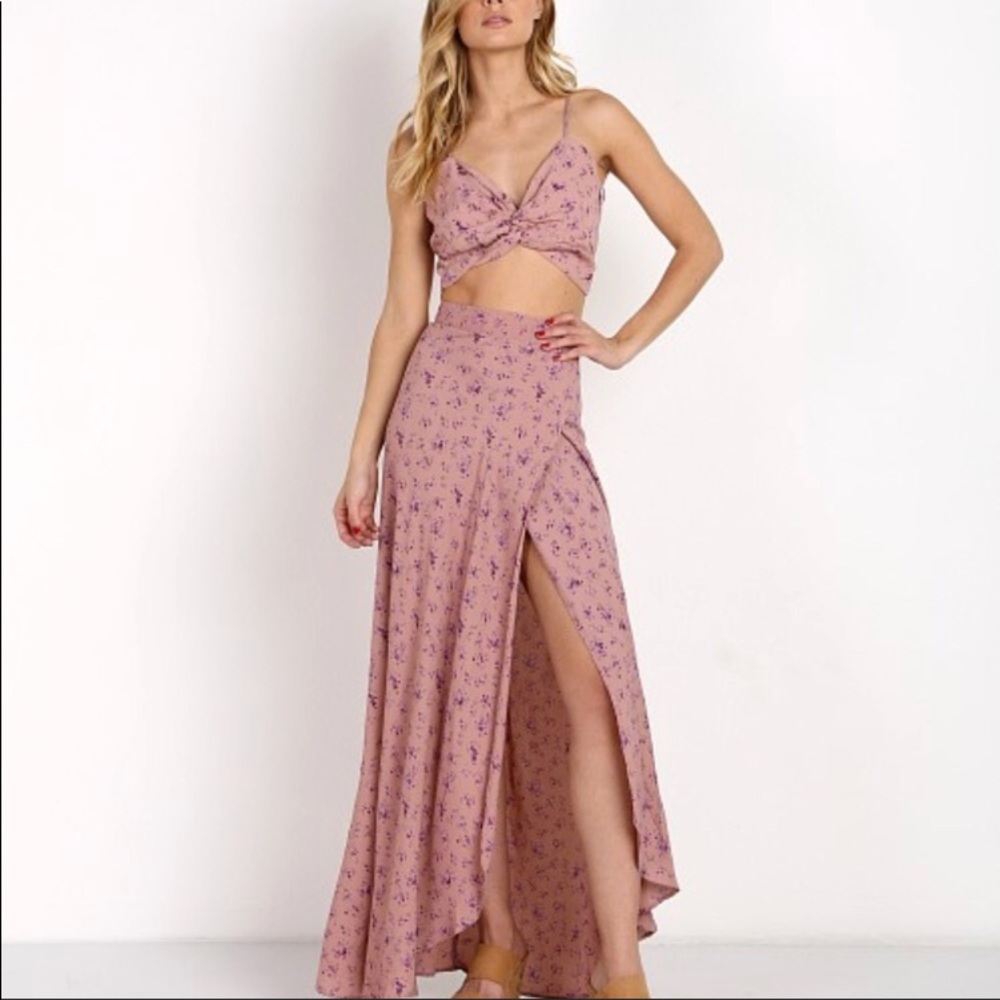 Flynn Skye Printed maxi wrap it up skirt floral M